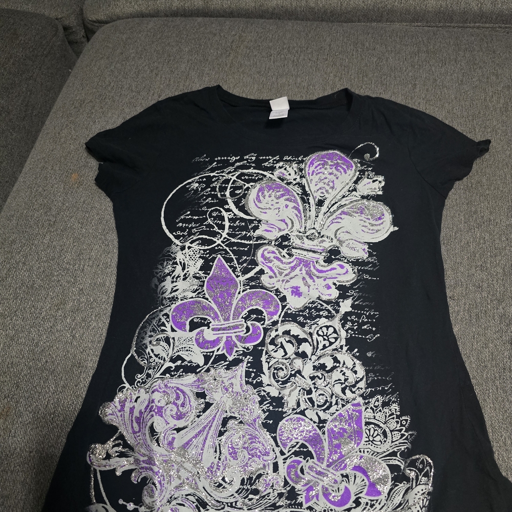 Converse Black and Purple Short Sleeve Tee